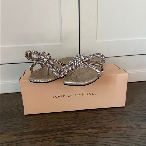 Loeffler Randall Gold Knot Sandals - Picture 1 of 3